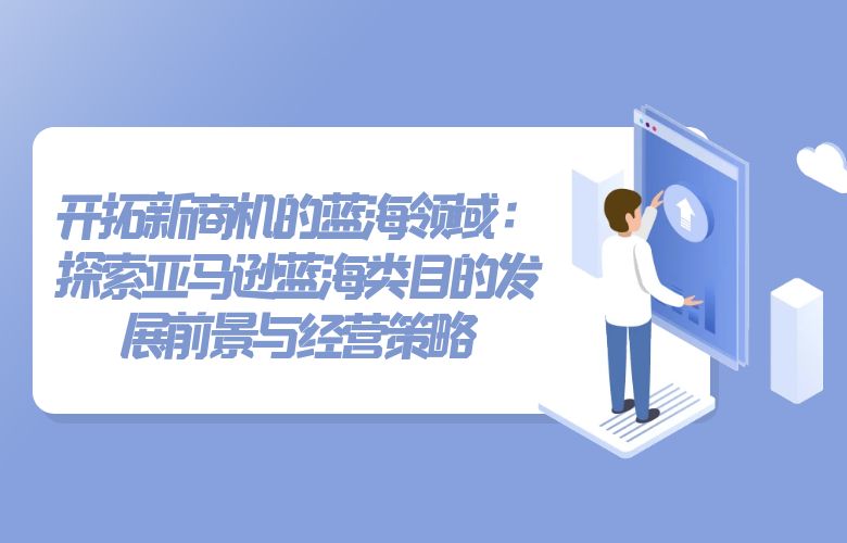 开拓新商机的蓝海领域:探索亚马逊蓝海类目的发展前景与经营策略