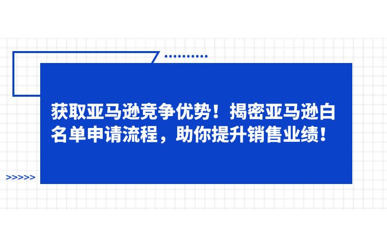 获取亚马逊竞争优势!揭密亚马逊白名单申请流程,助你提升销售业绩!