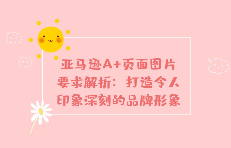 亚马逊A+页面图片要求解析:打造令人印象深刻的品牌形象