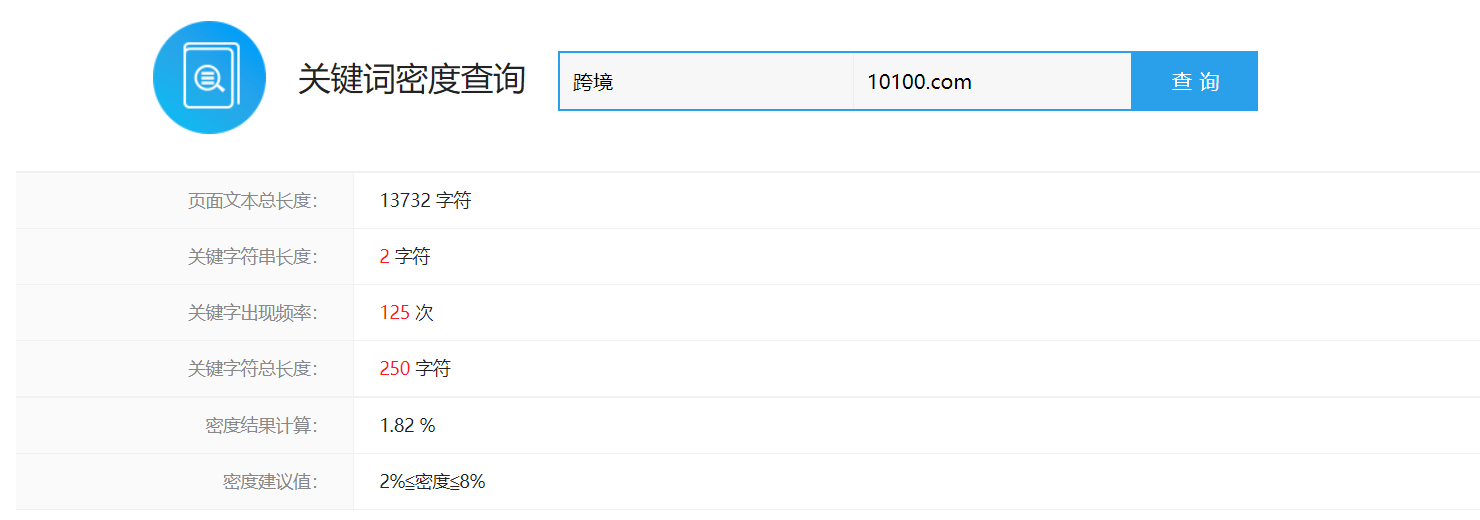 爱站网-网页关键词密度检测