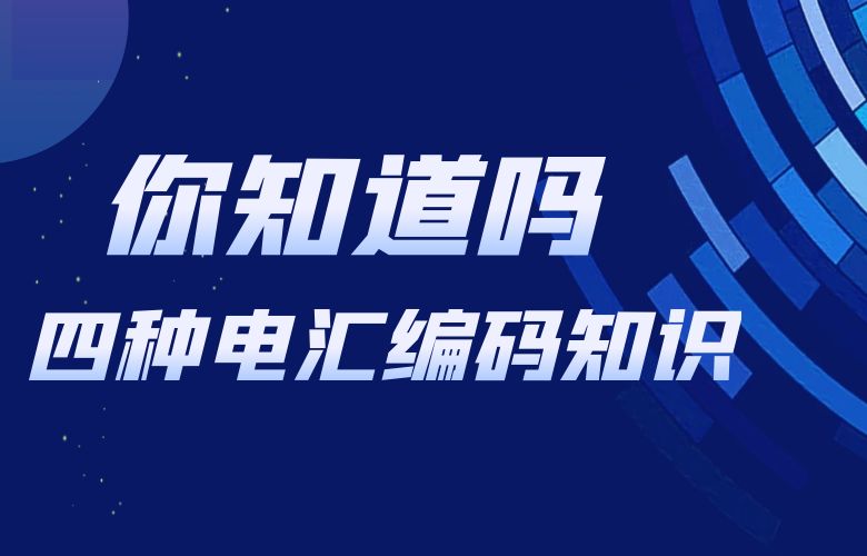 四种电汇编码知识，你知道吗？