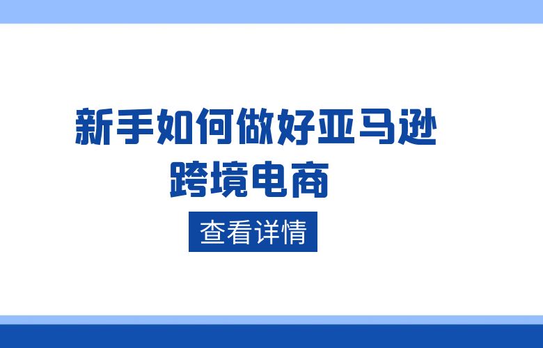 新手如何做好亚马逊跨境电商